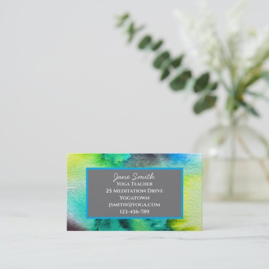 Yoga leraar Yoga Instructor genezing meditatie Visitekaartje (Staand voorkant)