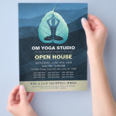 Yoga Leraren Meditatie Pose Bodhi Blaad Open Huis Flyer (Hand)