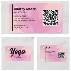 Yoga Leraren Sjablonen QR Code Visitekaartje