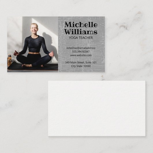 Yoga Lerares Zitend Visitekaartje (Voorkant / Achterkant)