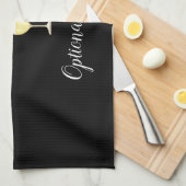 "Yoga les? Giet een glas" Quote keukenhanddoek (Quarter Fold)