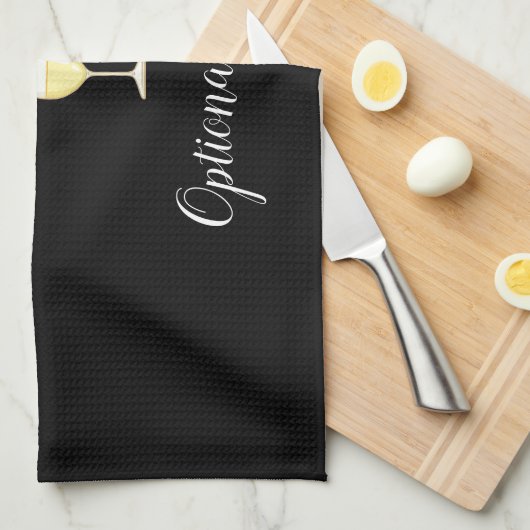 "Yoga les? Giet een glas" Quote keukenhanddoek (Quarter Fold)