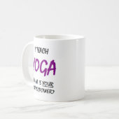 yoga lesgeven koffiemok (Voorkant links)