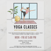 Yoga Lessen Danser Pose Yoga Instructeur Lessen Flyer (Voorkant)