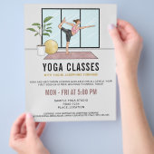 Yoga Lessen Danser Pose Yoga Instructeur Lessen Flyer (Hand)