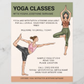 Yoga Lessen Instructeur Meditatie Trainer Vrouwen Flyer (Voorkant)