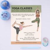 Yoga Lessen Instructeur Meditatie Trainer Vrouwen Flyer (Enkel)
