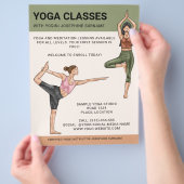 Yoga Lessen Instructeur Meditatie Trainer Vrouwen Flyer (Hand)