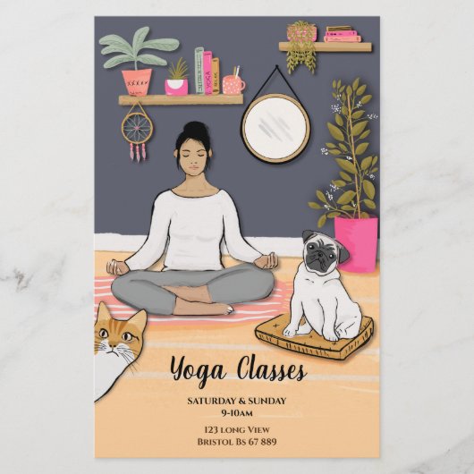 Yoga-lessen Klassen Flyer (Voorkant)