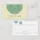 Yoga Lessenkaart Visitekaartje (Voorkant / Achterkant)