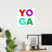 Yoga-letters Poster (Thuiskantoor)