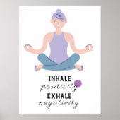Yoga Leuke Citaten motivatie Typografie Poster (Voorkant)