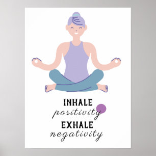 Yoga Leuke Citaten motivatie Typografie Poster