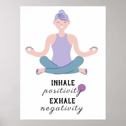 Yoga Leuke Citaten motivatie Typografie Poster (Voorkant)