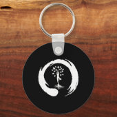 Yoga Levensboom Yin Yang Meditatie Sleutelhanger (Voorkant)