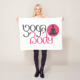 Yoga Lichaam met Yoga Pose Grafisch Fleece Deken