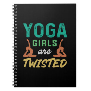 Yoga Liefhebber Yoga Meisjes Zijn Gewrongen Notitieboek