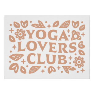 Yoga-liefhebbers club meisjes groep beige meisjesa perfect poster