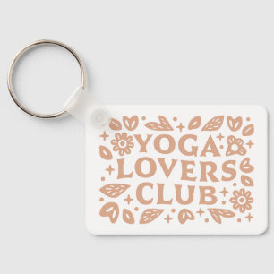 Yoga-liefhebbersclub meisjes groep bloemig meisjes sleutelhanger