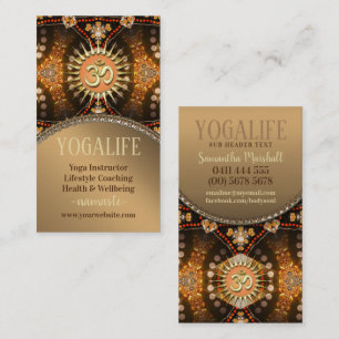 Yoga Life Caramel Gold OM New age Visitekaartje