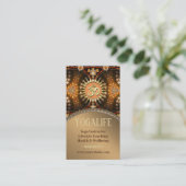 Yoga Life Caramel Gold OM New age Visitekaartje (Staand voorkant)