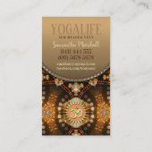 Yoga Life Caramel Gold OM New age Visitekaartje (Achterkant)