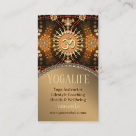 Yoga Life Caramel Gold OM New age Visitekaartje