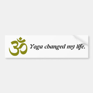 Yoga Life Changing Quote Bumpersticker
