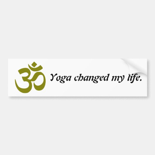 Yoga Life Changing Quote Bumpersticker (Voorkant)