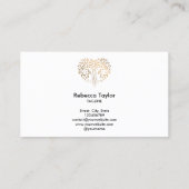 Yoga Life Coach Therapie Hartboom van het Leven Visitekaartje (Achterkant)