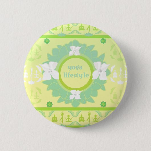 yoga lifestyle Badge Ronde Button 5,7 Cm (Voorkant)