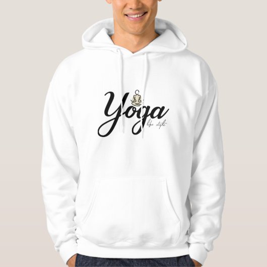 yoga lifestyle mannen hoodie (Voorkant)