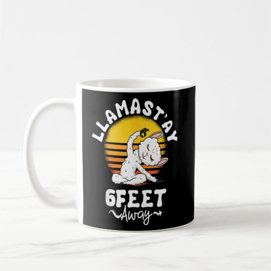 Yoga Llama Alpaca Mannen Koffiemok (Links)