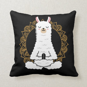 Yoga Llama Alpaca Namaste relaxing Animal Kussen