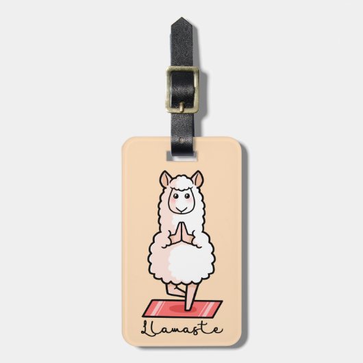 Yoga Llama - Llamaste Bagagelabel (Voorkant verticaal)