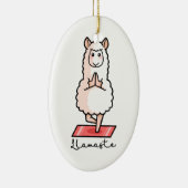 Yoga Llama - Llamaste Keramisch Ornament (Rechts)