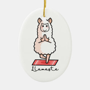 Yoga Llama - Llamaste Keramisch Ornament