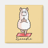 Yoga llama - Llamaste Magneet (Voorkant)