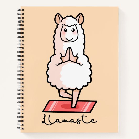 Yoga Llama - Llamaste Notitieboek (Voorkant)