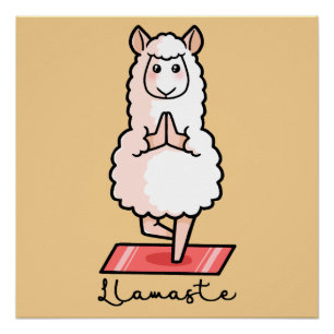 Yoga llama - Llamaste Perfect Poster