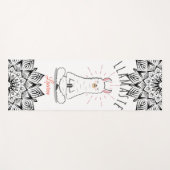 Yoga Llama - Llamaste Pun Mindfulness Mandala Naam Yogamat (Voorkant (horizontaal))