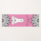 Yoga Llama - Llamaste Pun Mindfulness Mandala Yogamat (Voorkant (horizontaal))