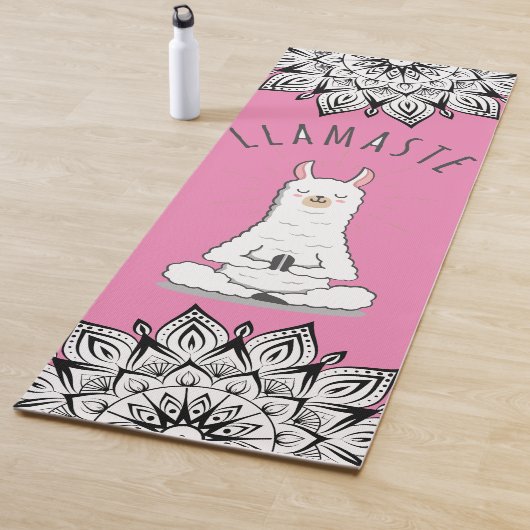 Yoga Llama - Llamaste Pun Mindfulness Mandala Yogamat (In situ)