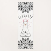 Yoga Llama - Llamaste Pun Mindfulness Mandala Yogamat (Voorkant)