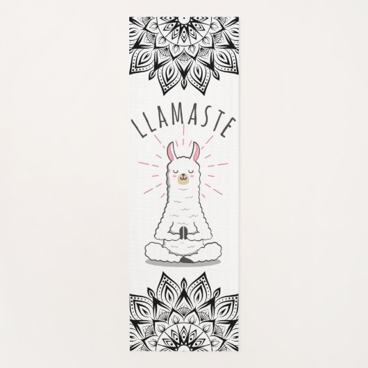 Yoga Llama - Llamaste Pun Mindfulness Mandala Yogamat (Voorkant)