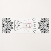 Yoga Llama - Llamaste Pun Mindfulness Mandala Yogamat (Voorkant (horizontaal))