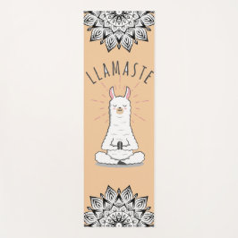 Yoga Llama - Llamaste Pun Mindfulness Mandala Yogamat