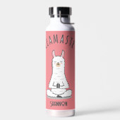 Yoga Llama - Llamaste Pun Monogram Naam Waterfles (Links)
