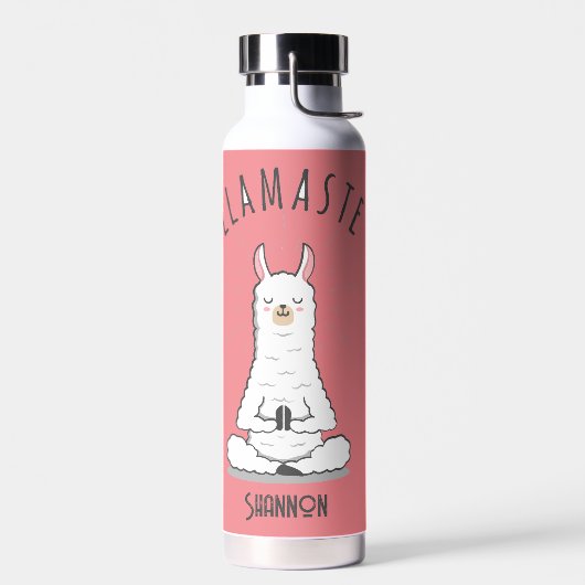 Yoga Llama - Llamaste Pun Monogram Naam Waterfles (Links)
