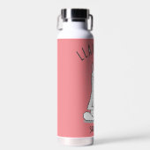 Yoga Llama - Llamaste Pun Monogram Naam Waterfles (Voorkant)